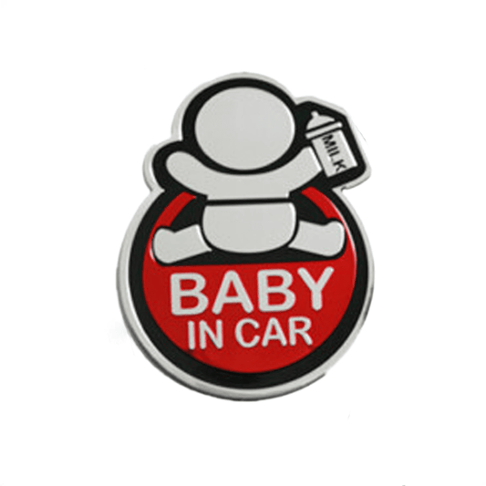 baby in car sticker for road safety awareness