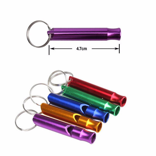 metallic survival whistle for hiking and camping