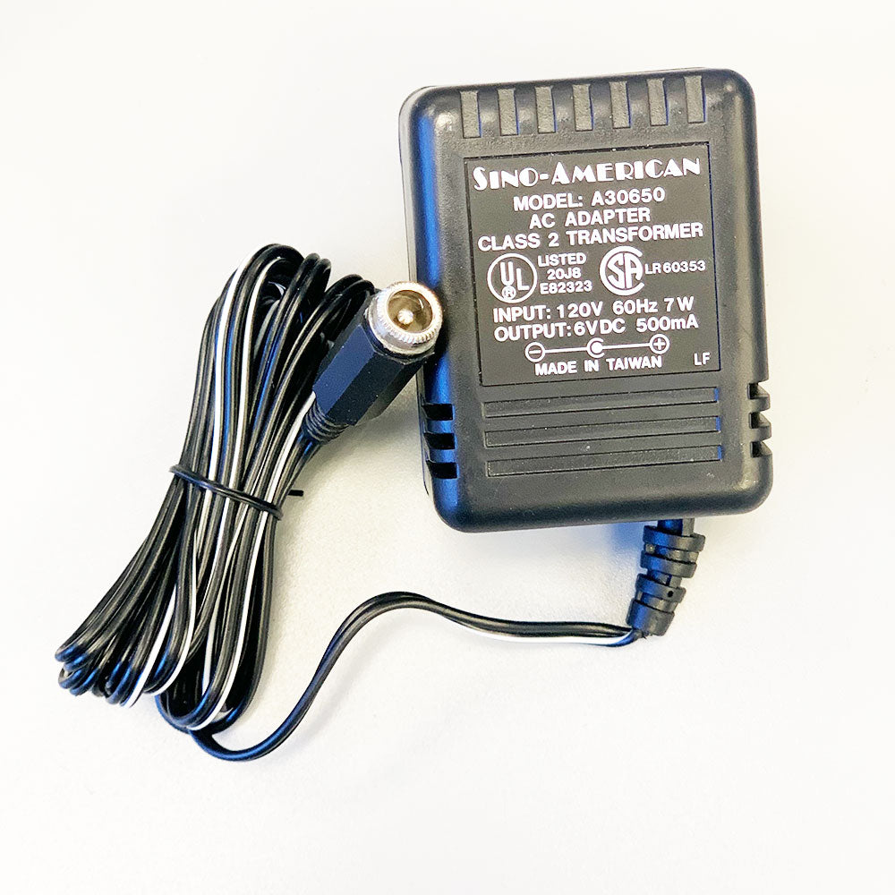 6 VDC 500mA AC Adapter A30650 With Male Connector