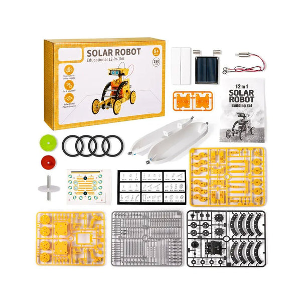 12-in-1 DIY Zonne-robotkit voor kinderen