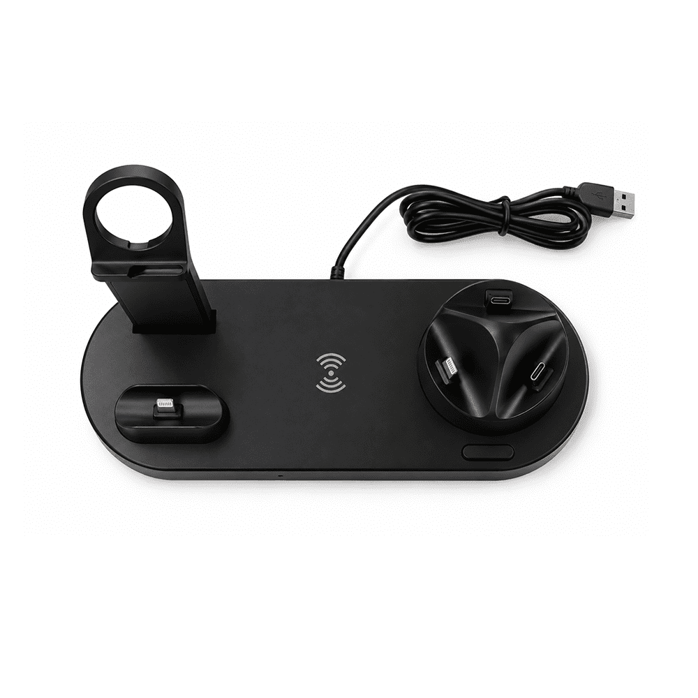 Multi-device charging station hidden camera with remote live view