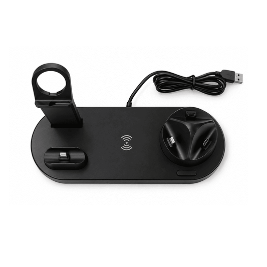 Multi-device charging station hidden camera with remote live view