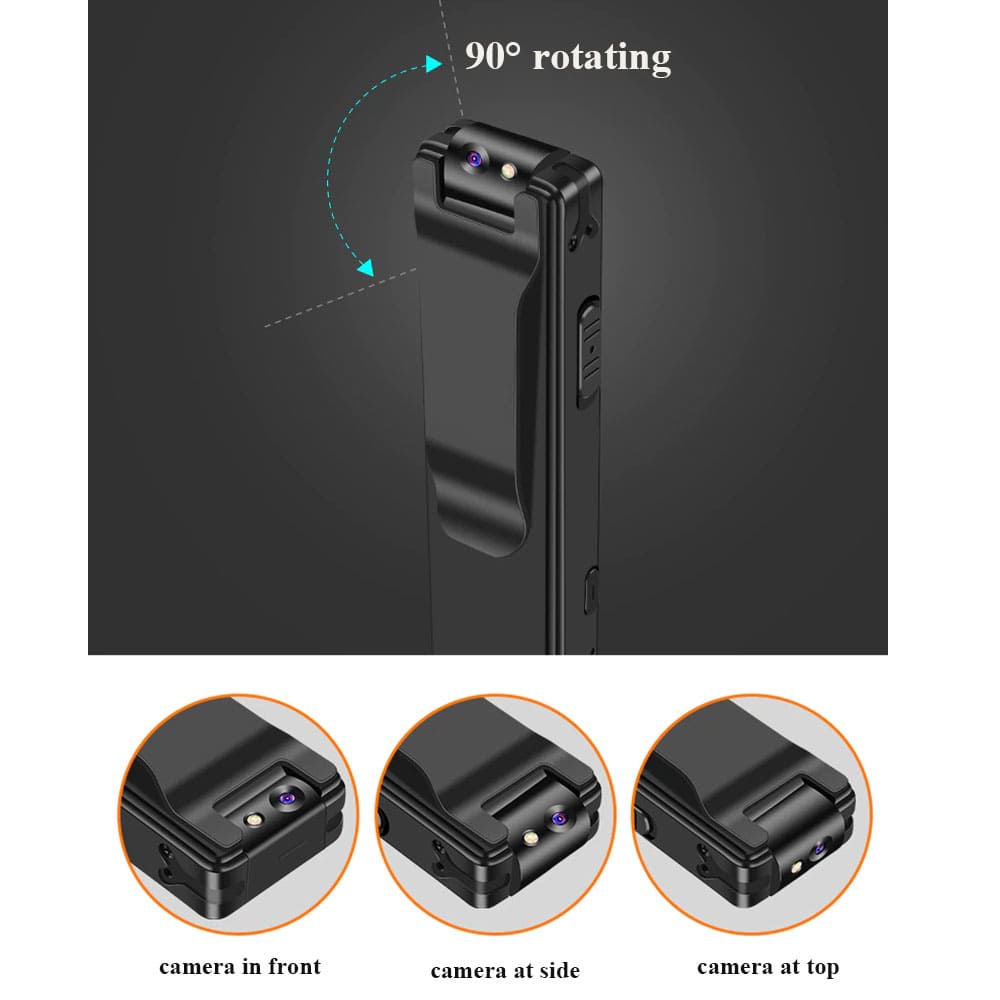 90 - Degree Spin Camera to Capture Awesome Videos & Sound wherever you go! - SSS Corp.# - variant_sku# - Wearable rotating camera DVR