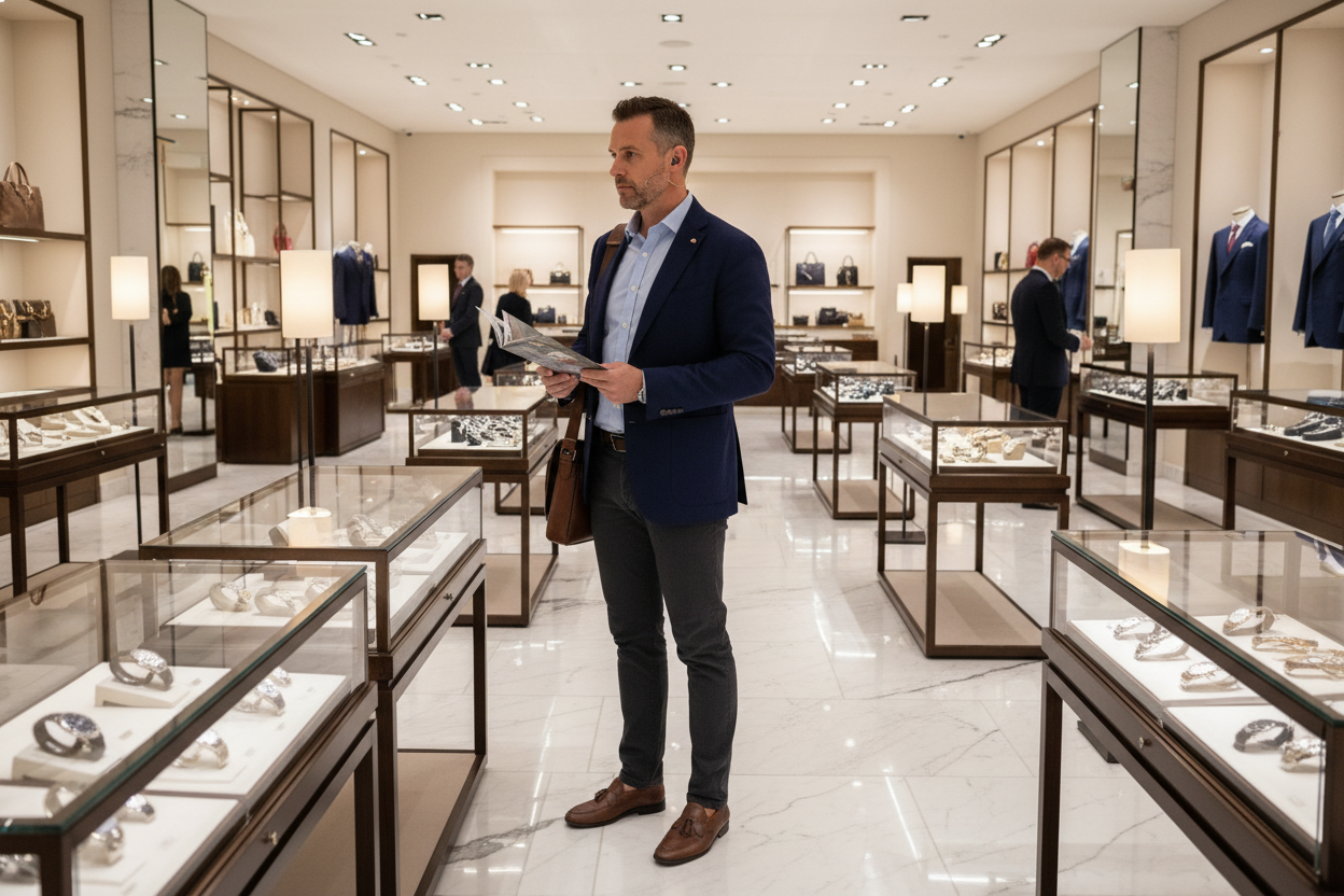 Investigation at high end retail stores