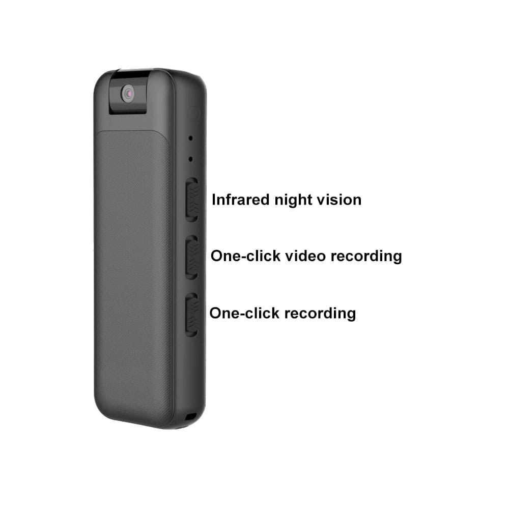 Body Camera with Night Vision and Rotating Lens for HD Video & Audio Recording - SSS Corp.# - variant_sku# - wearable camera with moving lens