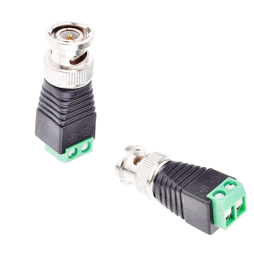 CCTV Balun Connectors for Analog Camera Install - SSS Corp.# - variant_sku# - BNC Male Balun Connector