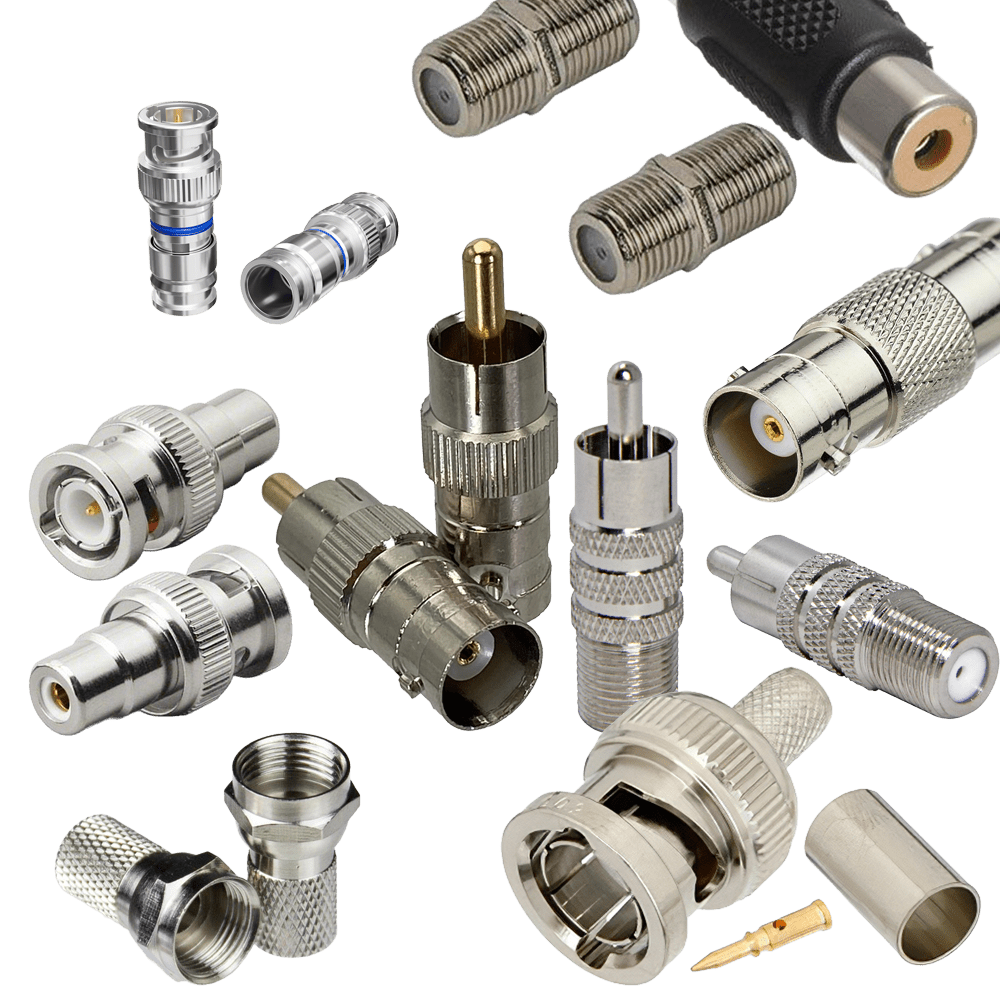 Bulk BNC connectors for CCTV cable