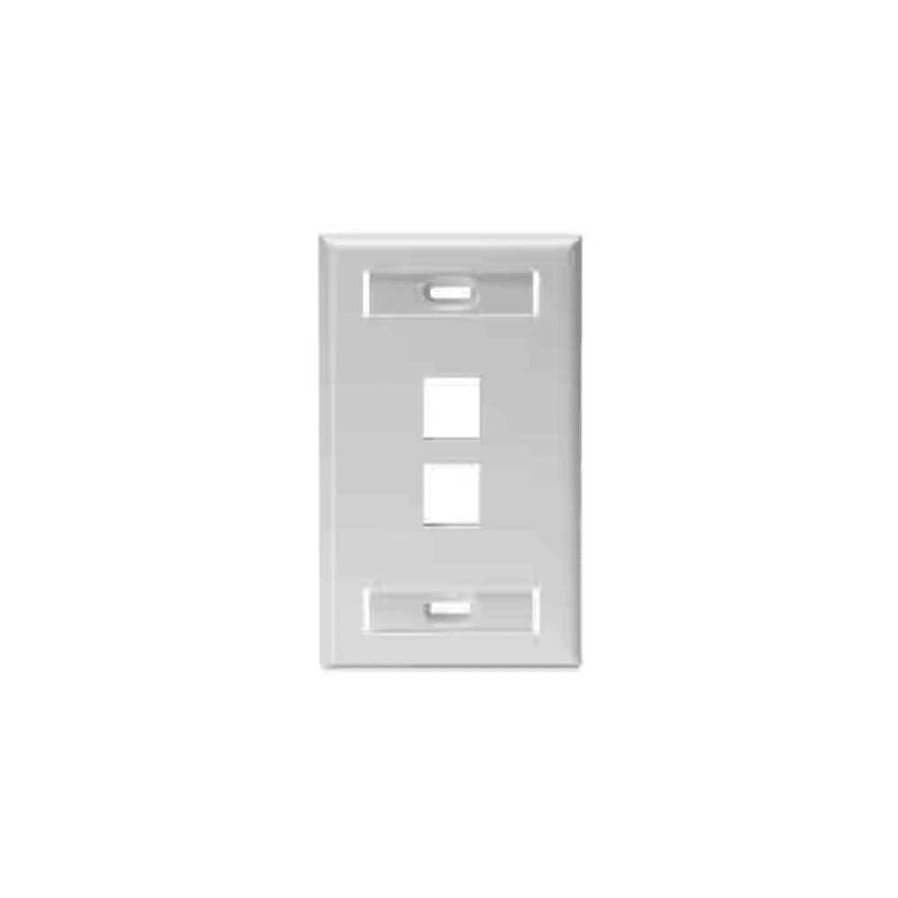 Leviton Quickport Single Gang Wallplate 2 Port