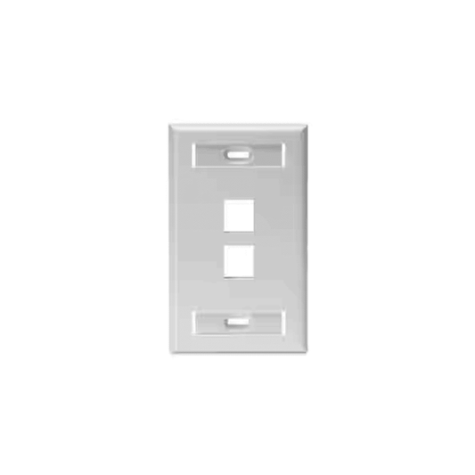 Leviton Quickport Single Gang Wallplate 2 Port