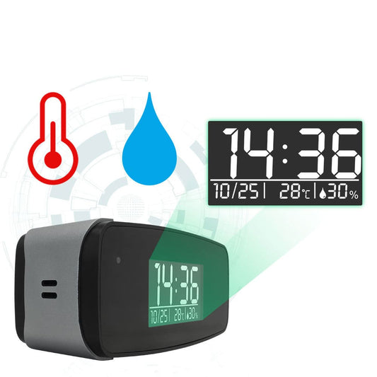 Modern Alarm Clock Hidden Camera - Your Reliable Surveillance Solution - SSS Corp.# - variant_sku# - clock with weather live spy camera