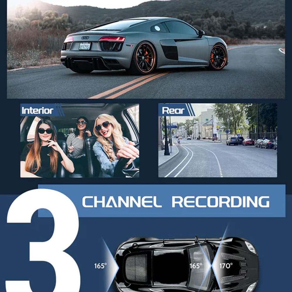 Multi - Camera 4K Dashcam System with Screen Night Vision GPS & Wi - Fi - SSS Corp.# - variant_sku# - dash camera for accident