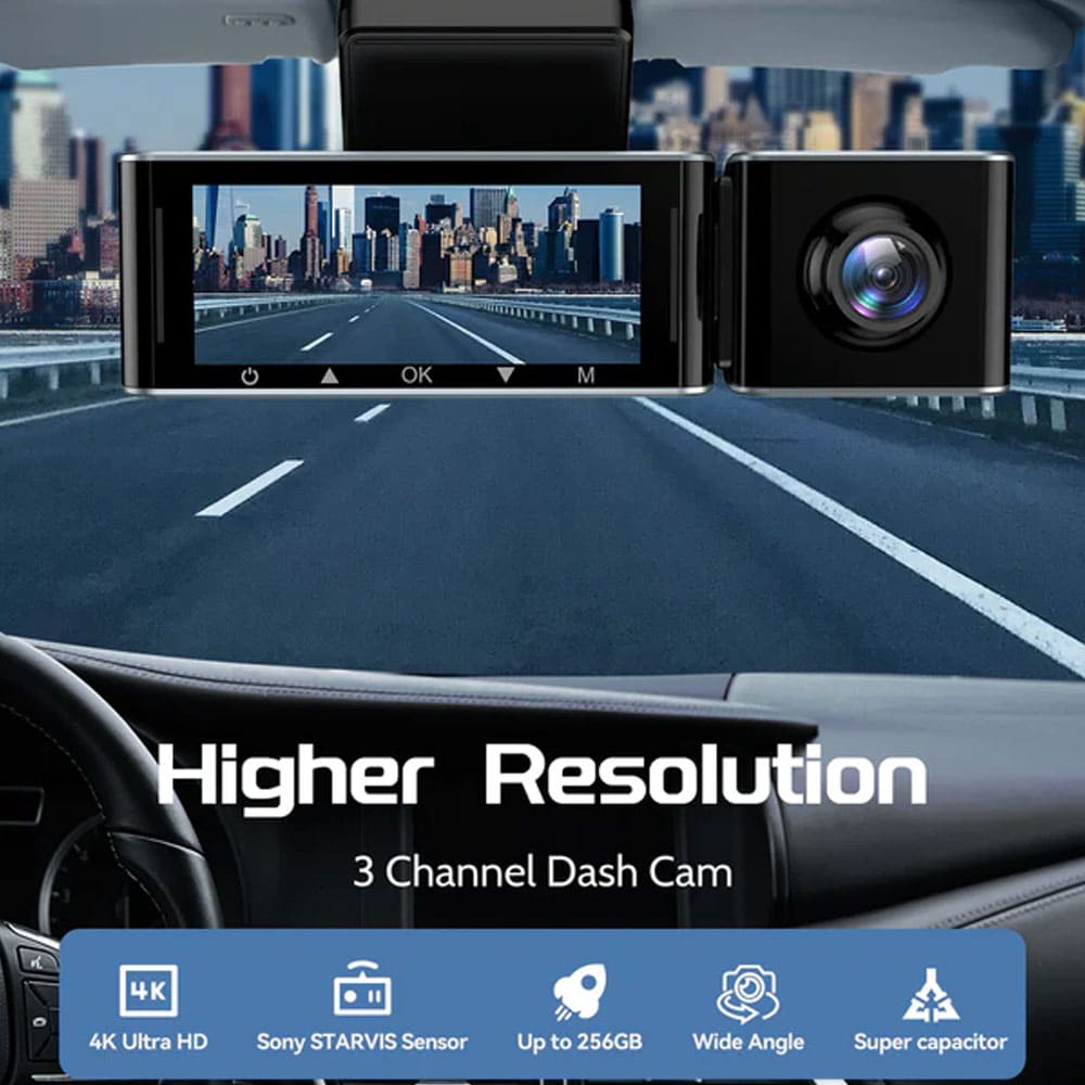 Multi - Camera 4K Dashcam System with Screen Night Vision GPS & Wi - Fi - SSS Corp.# - variant_sku# - all around car camera system