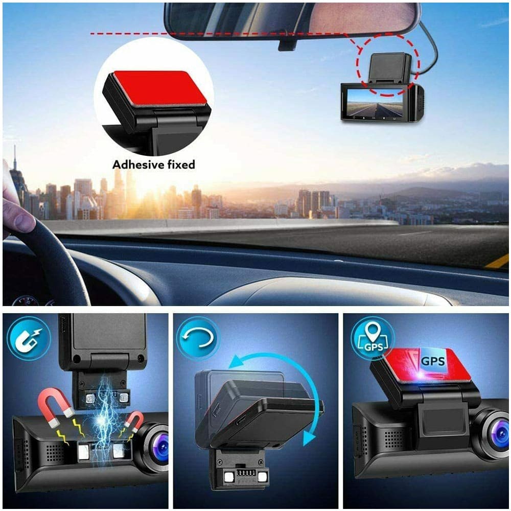 Multi - Camera 4K Dashcam System with Screen Night Vision GPS & Wi - Fi - SSS Corp.# - variant_sku# - car camera with gps