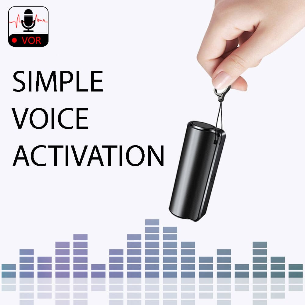 One Button Voice Recorder with Voice Activation & 1 Year Battery - SSS Corp.# - variant_sku# - VOR Single Button Long Recording Magnetic Mini Voice Recorder