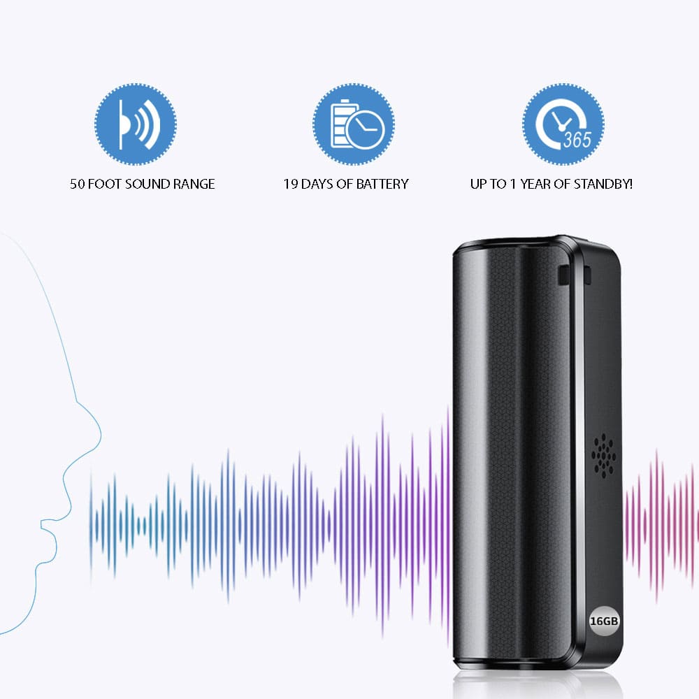 One Button Voice Recorder with Voice Activation & 1 Year Battery - SSS Corp.# - variant_sku# - VOR Single Button Long Recording Magnetic Mini Voice Recorder