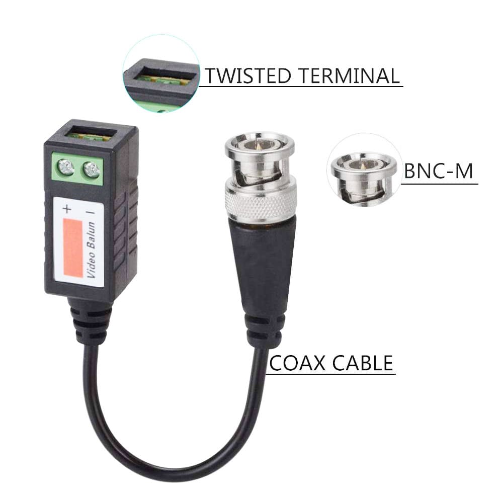 Passive Video Balun for Camera Installation - SSS Corp.# - variant_sku# - Passive Video Balun for Camera Installation with cat5 wire