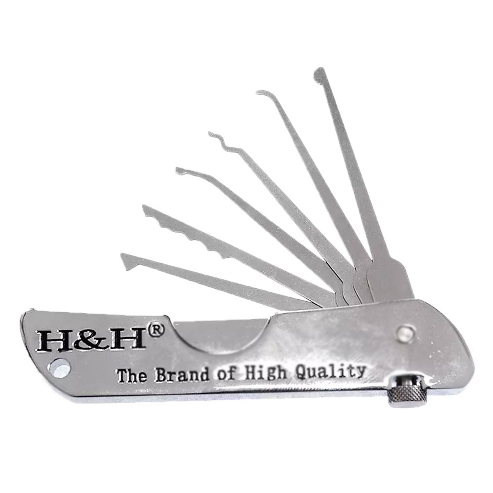 portable 6-piece jackknife lock pick kit for professionals