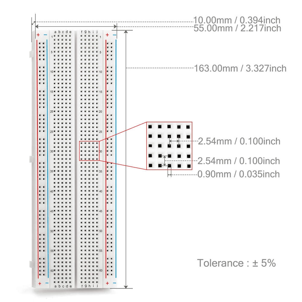 large electronic prototyping breadboard