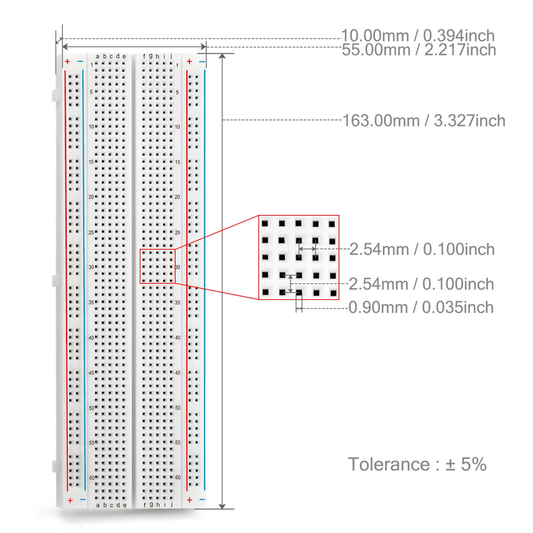 large electronic prototyping breadboard
