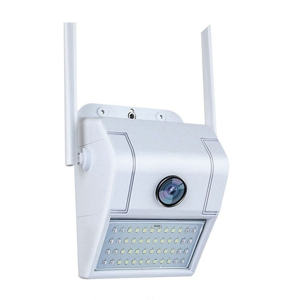 motion-activated flood light camera with two-way audio