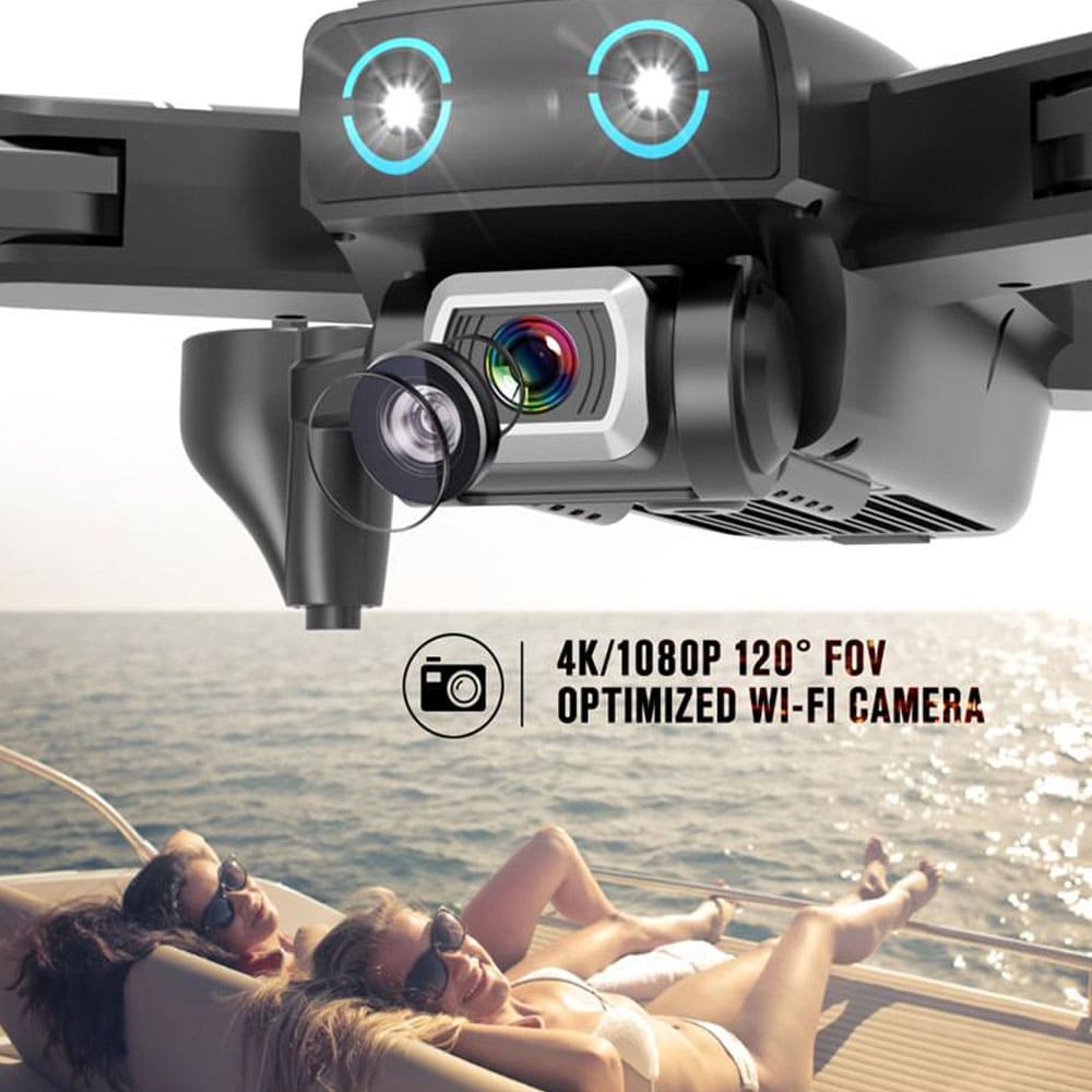 4K recreational drone with wide angle lens and GPS