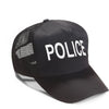Embroidered Twill &amp; Mesh Black POLICE Hat