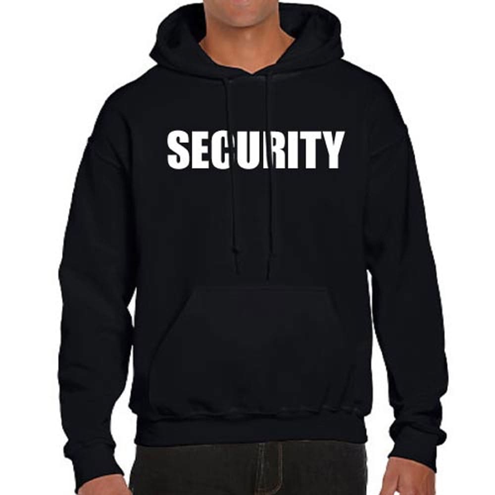 Cotton Blend Black Security Hoodie Jacket with Pocket Uniform