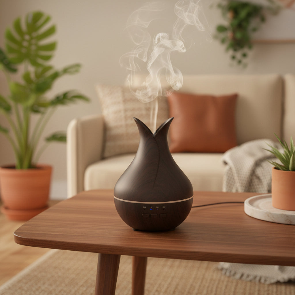 Essential oil diffuser camera with live video and audio