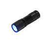 Mini Aluminum Portable UV Flashlight Violet Light 9 LED UV Torch Light Lamp
