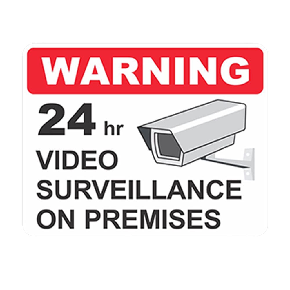 Video Surveillance Notice Sign & Camera Warning Decal