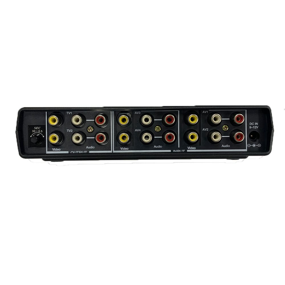 Automatic 4 Channel Audio & Video Switcher - CCTV - CLEARANCE - SSS Corp.# - variant_sku# - 4 Channel CCTV Camera and Sound Switcher