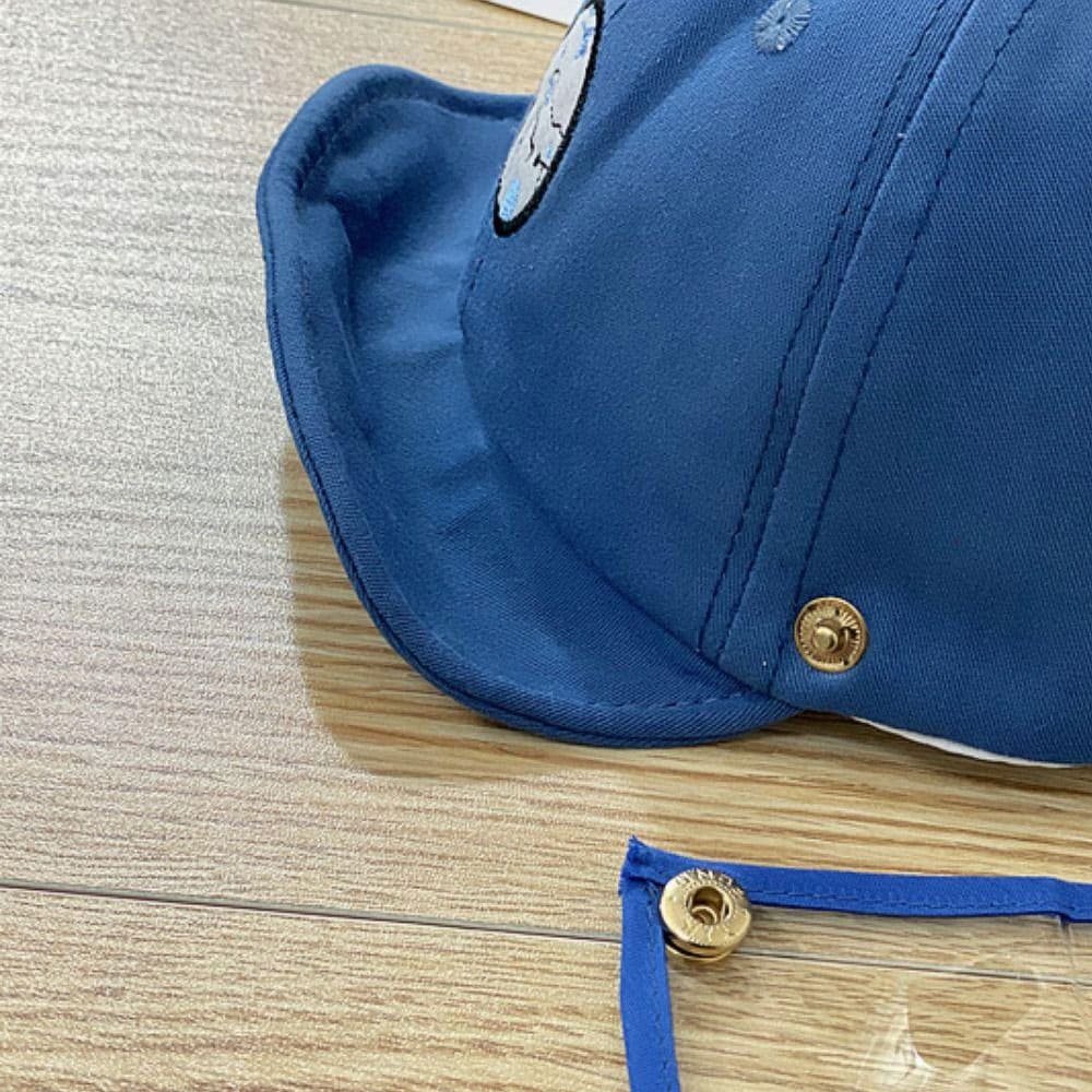 child hat with clear face shield protection