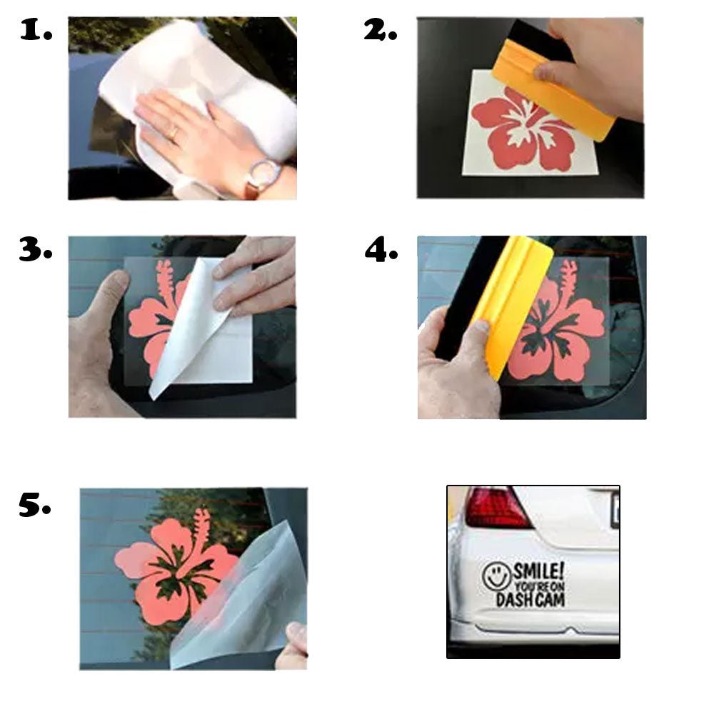 Bumper Sticker - Smile! You are on Dash Cam - SSS Corp.# - variant_sku# - Dash Cam Sticker Installation