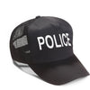 Embroidered Twill &amp; Mesh Black POLICE Hat - SSS Corp.# - variant_sku# - Embroidered Twill &amp; Mesh Black POLICE Hat
