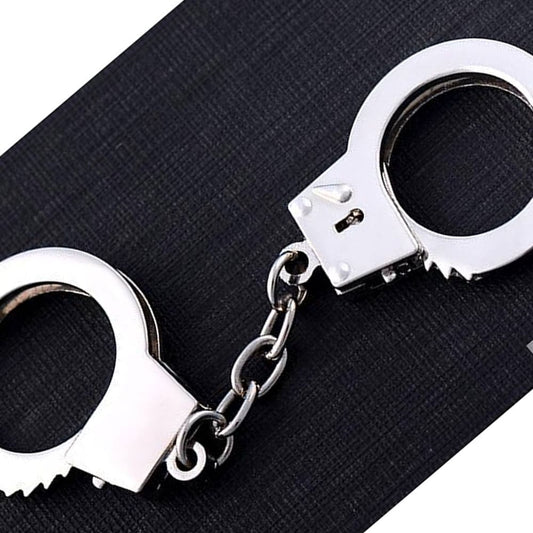 Mini Handcuffs Keychain - Party Favors Handcuff Keyring - SSS Corp.# - variant_sku# - Detective Party Favor & Keychain Miniature Handcuffs Key Ring