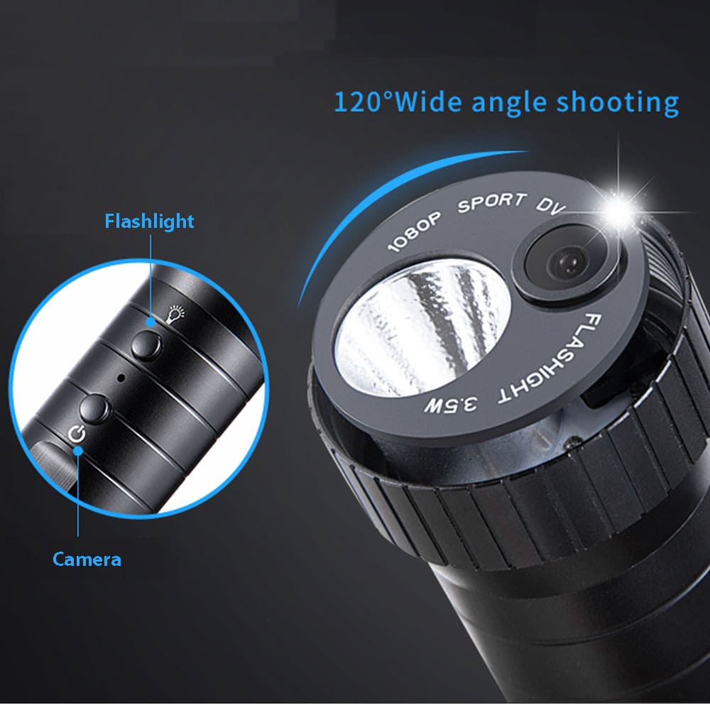 Multi - Function Flashlight Camera & Video Recorder - Wide Angle - SSS Corp.# - variant_sku# - Multi - Function Flashlight Camera & Video Recorder - Wide Angle