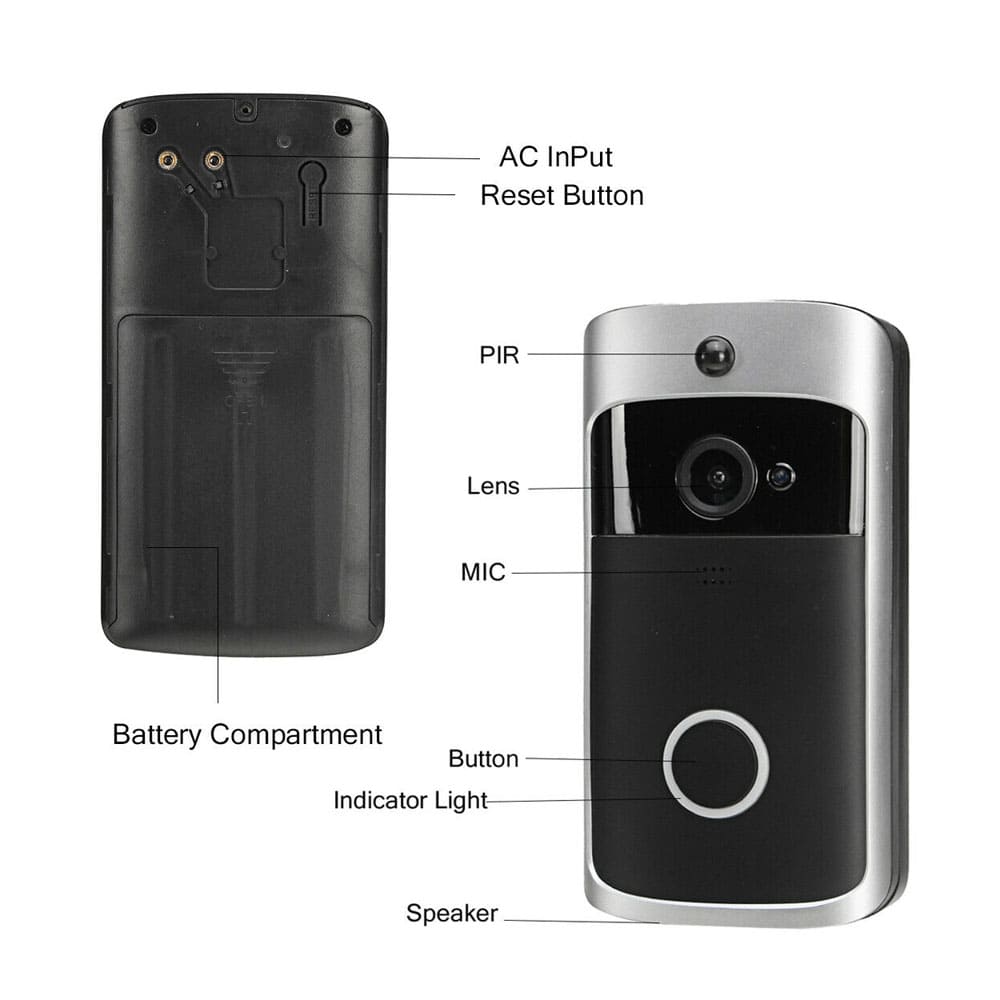 Motion detection Wi-Fi doorbell camera with 2-way talk