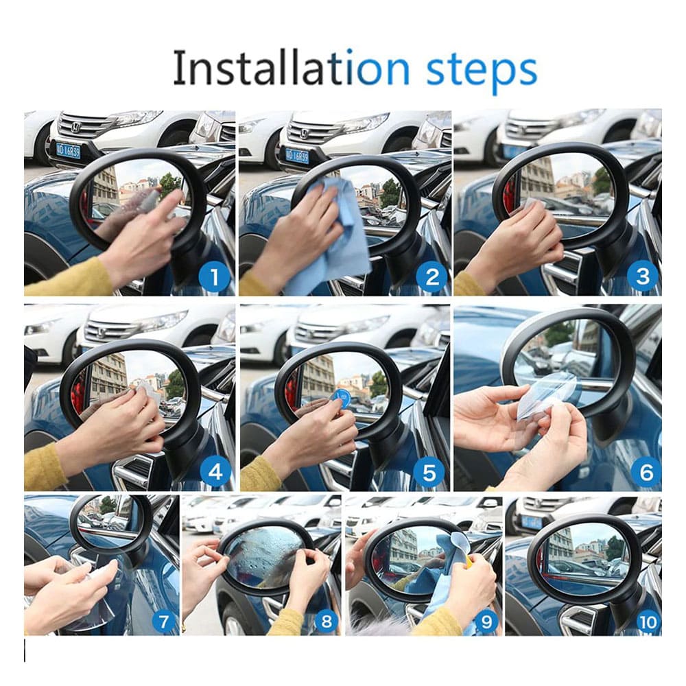 Rain - Free Mirror Coating for Car, Bike and Boat - SSS Corp.# - variant_sku# - Installation for mirror film