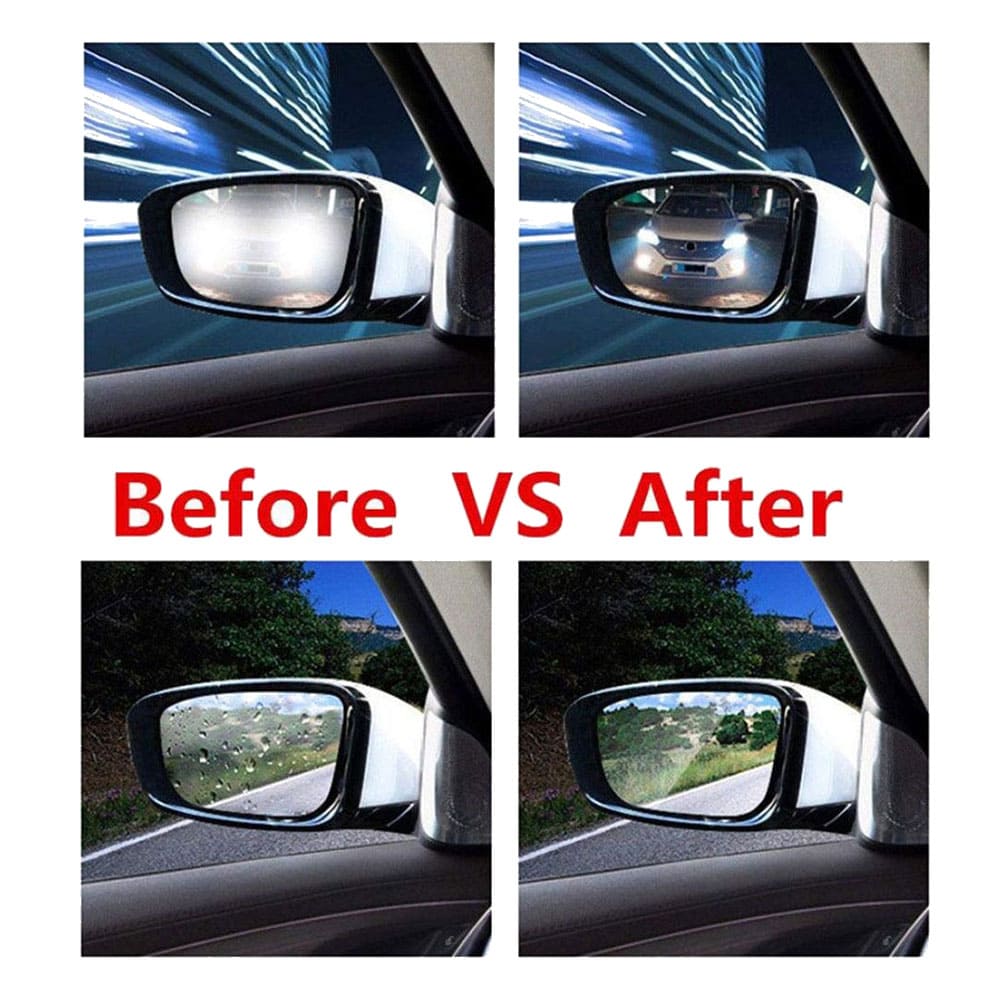 waterproof car mirror accessory with anti-fog protection