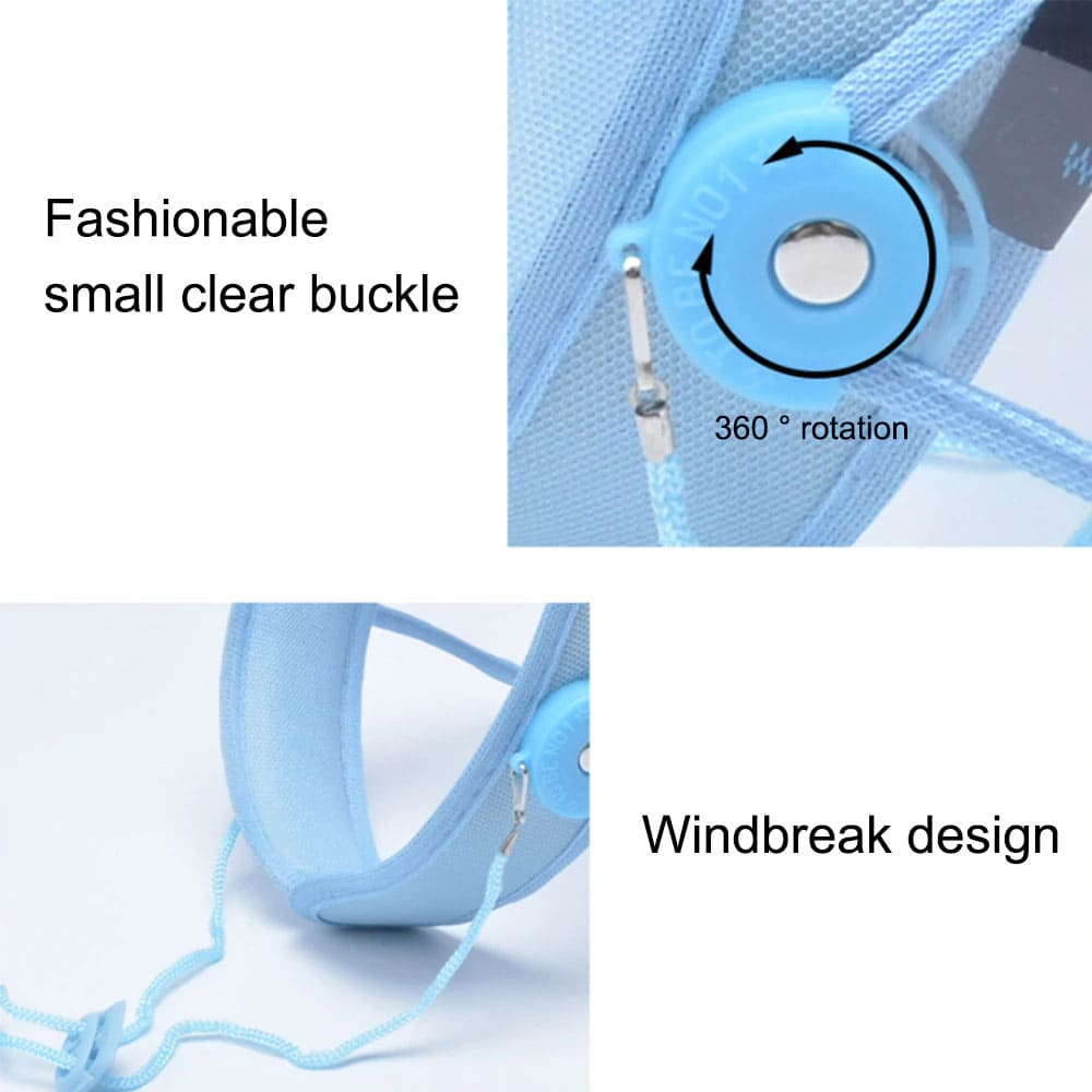 anti-fog face shield with adjustable headband