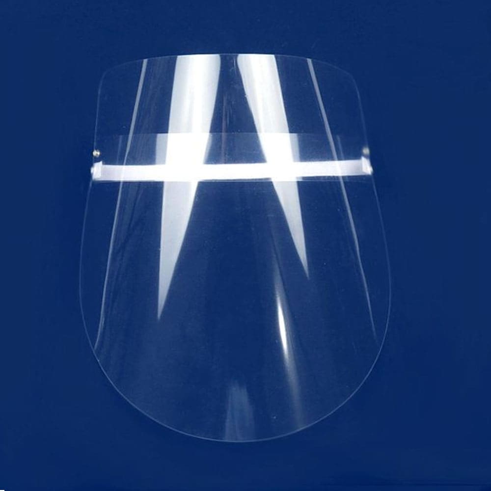 ightweight PET plastic face shield with anti-fog design