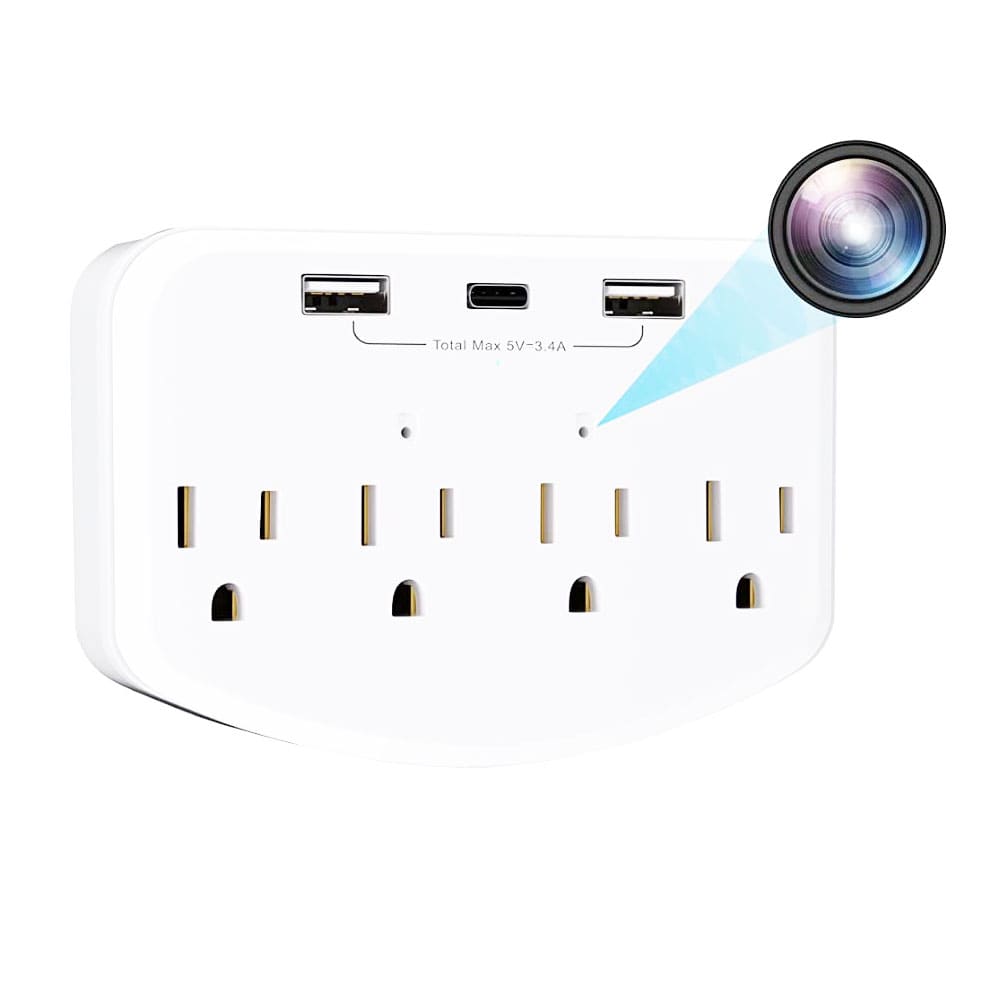 Super Hidden Multiplug outlet DVR with usb ports & 4K Wi - Fi Spy Camera - SSS Corp.# - variant_sku# - Super Hidden Multiplug outlet DVR Wi - Fi Spy Camera
