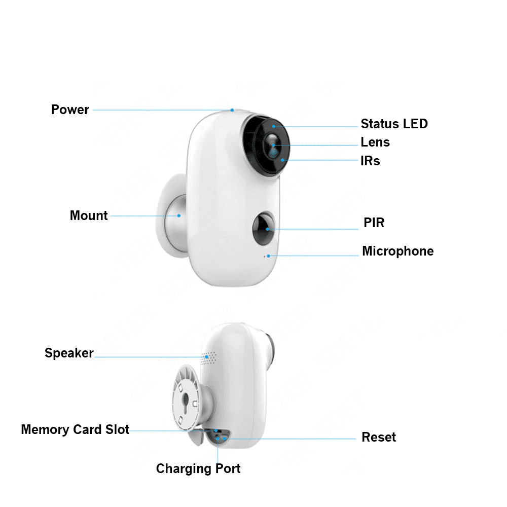 waterproof outdoor Wi-Fi security camera with night vision
