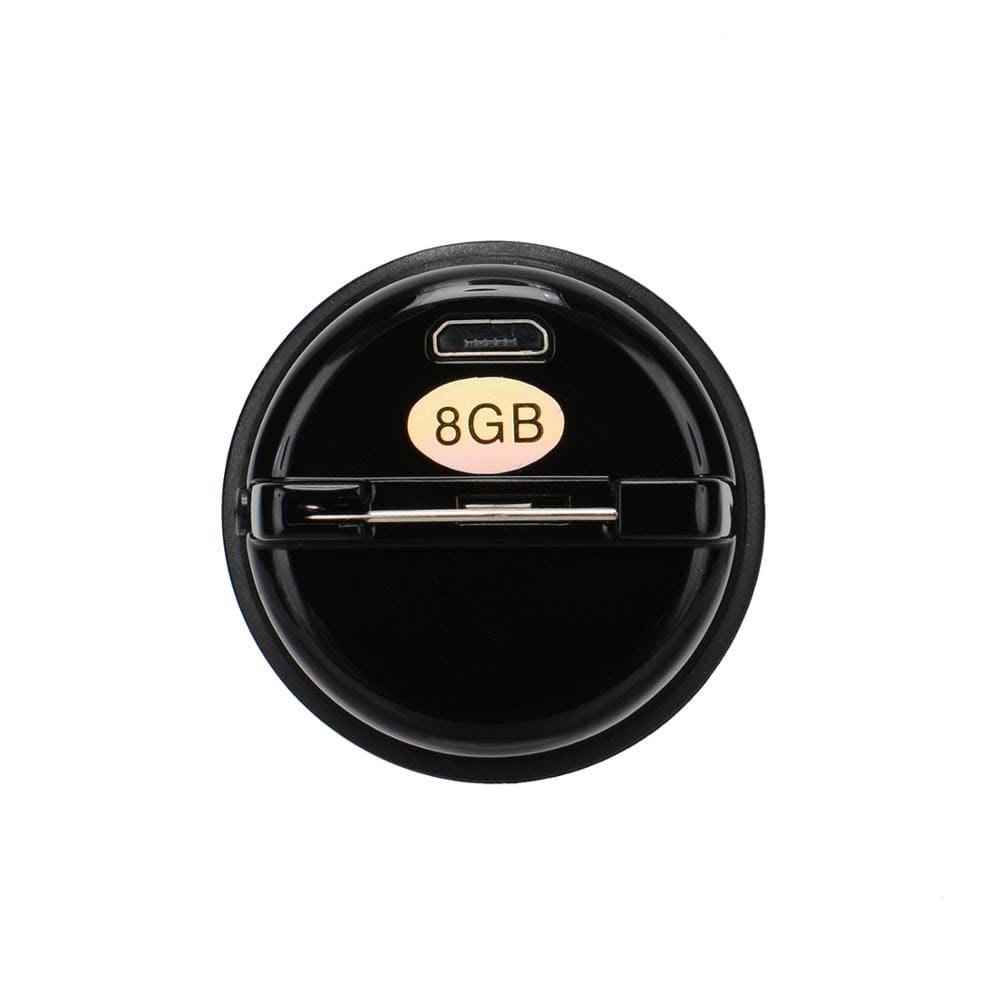 Ultra Stealth Pin Button Voice Recorder - Hidden Sound Activated Recorder - SSS Corp.# - variant_sku# - Ultra Stealth Pin Button Voice Recorder - Hidden Sound Activated Recorder