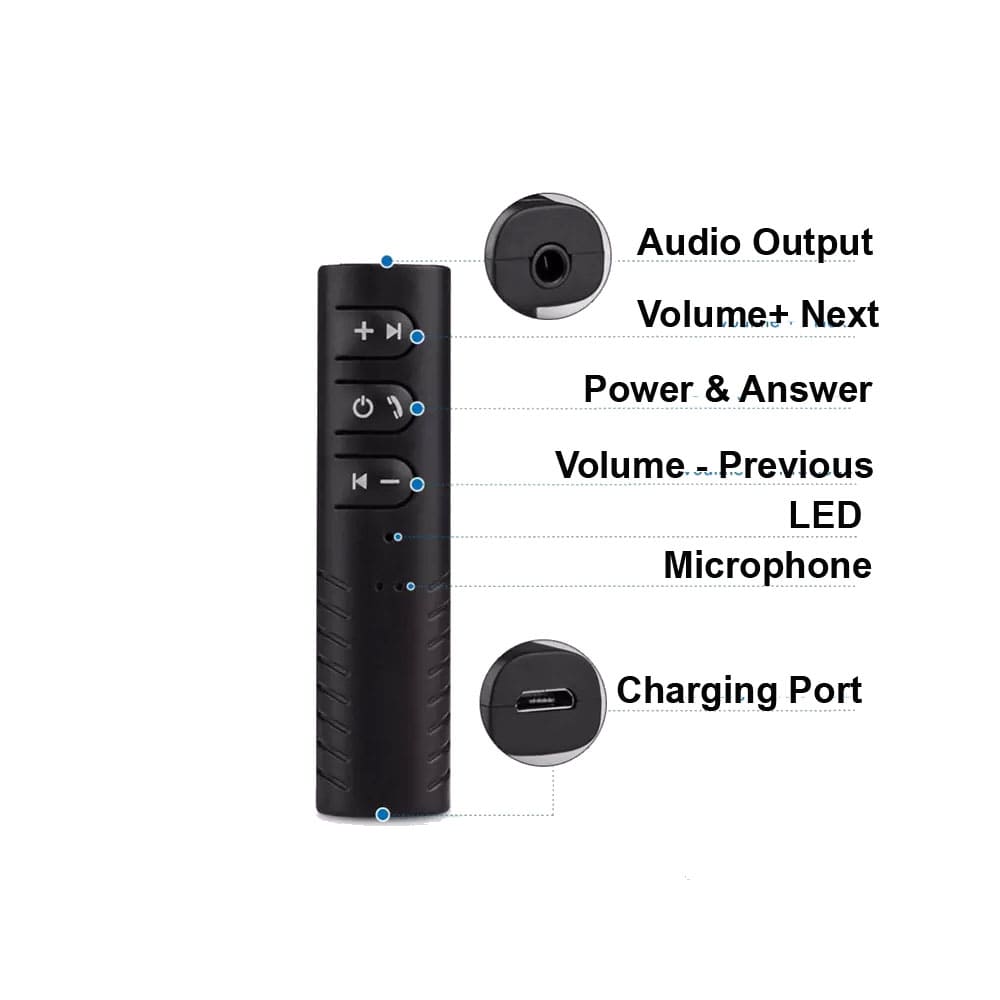 Universal 3.5mm Jack Bluetooth Car Kit Hands free - Bluetooth Hot Spot - SSS Corp.# - variant_sku# - Universal 3.5mm Jack Bluetooth Car Kit Hands free - Bluetooth Hot Spot