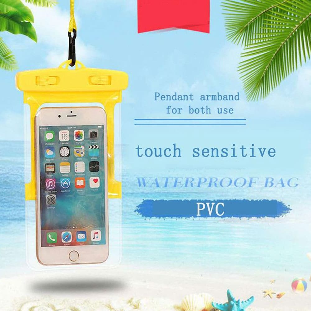 universal waterproof phone bag with armband and strap