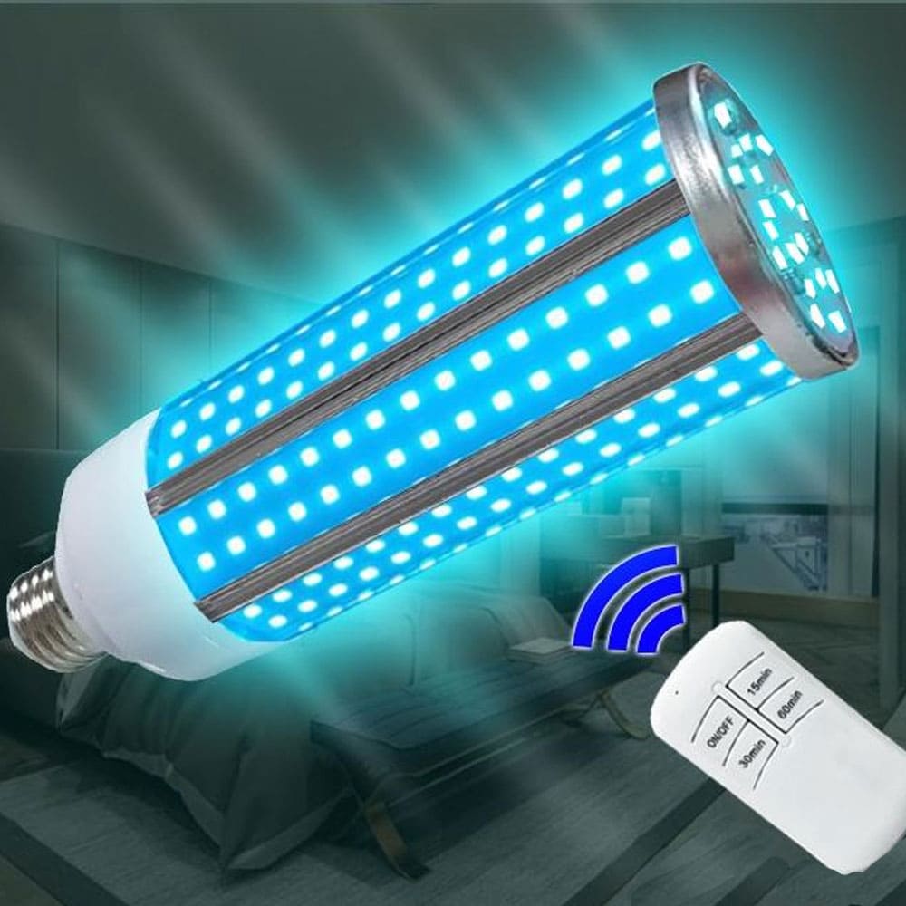 UVC sanitizing light for groceries, packages, and room disinfection