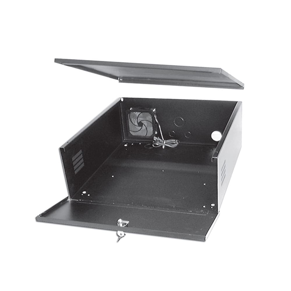 Video Recorder Lock Box with Fan - SSS Corp.# - variant_sku# - Video Recorder Locking Box Safe with Fan