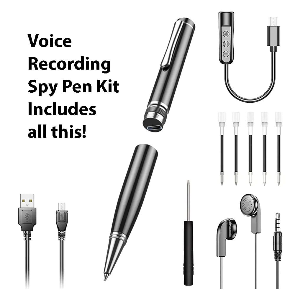 Want to use this spy pen to record conversations discretely? - SSS Corp.# - variant_sku# - Spy Pen Sound Recording Kit