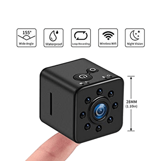 Waterproof Mini Cube Wi - Fi Camera with Night Vision & Wide Angle - SSS Corp.# - variant_sku# - Waterproof Mini Cube Wi - Fi Camera with Night Vision & Wide Angle